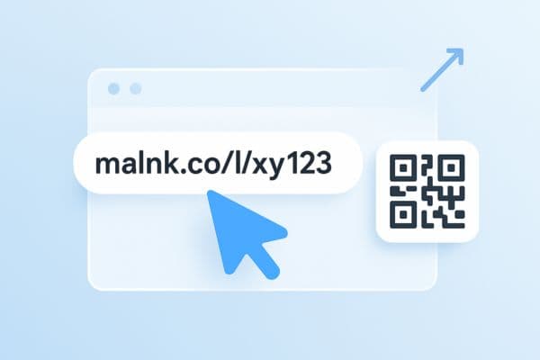 A modern dashboard interface showing link management system